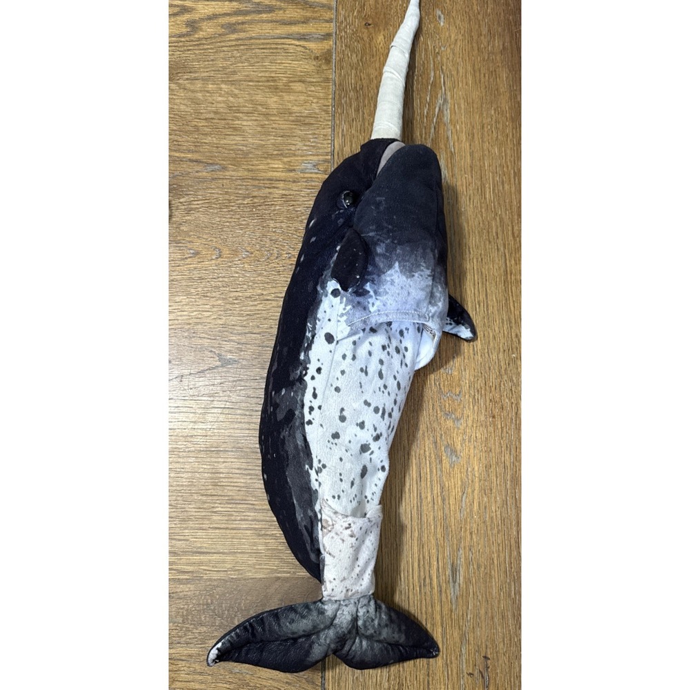 Folkmanis Hand Puppets Narwhal Full-Body Puppet Plush Stuffed Animal 27" Long